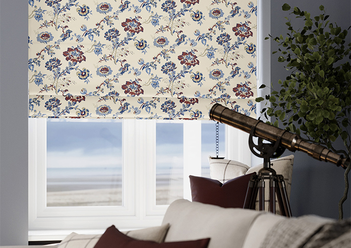 Land & Shore Orchard, Blue Red - Roman Blind - Image 5